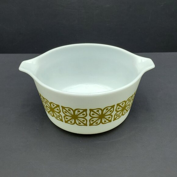 Pyrex Autumn Floral Verde Floral Square Flowers Casserole Dish 473 1 Quart Baker - Picture 2 of 8